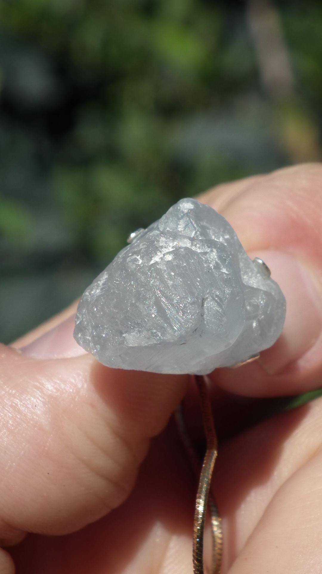 Celestite necklace / Celestite crystal / Blue celestite