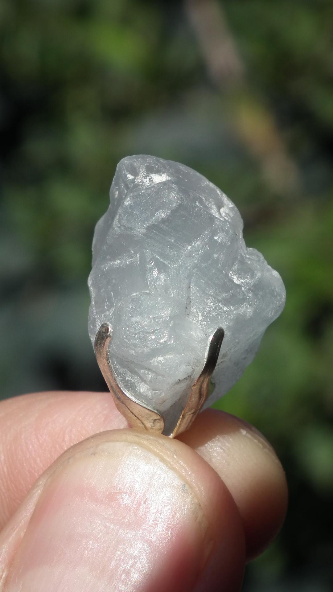 Celestite necklace / Celestite crystal / Blue celestite