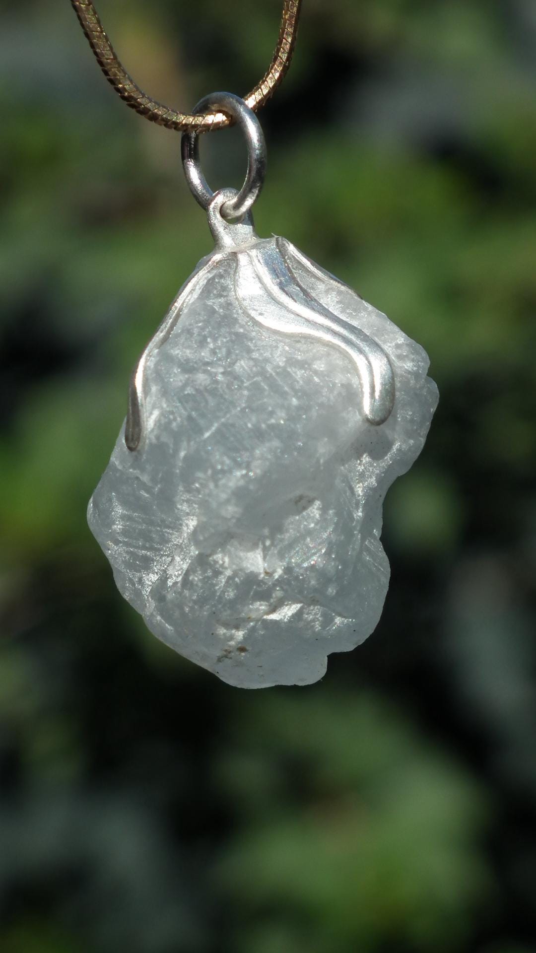Celestite necklace / Celestite crystal / Blue celestite