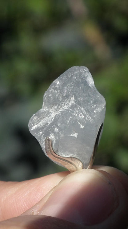 Celestite necklace / Celestite crystal / Blue celestite