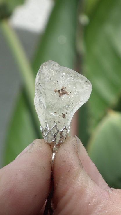 Genuine libyan desert glass pendant