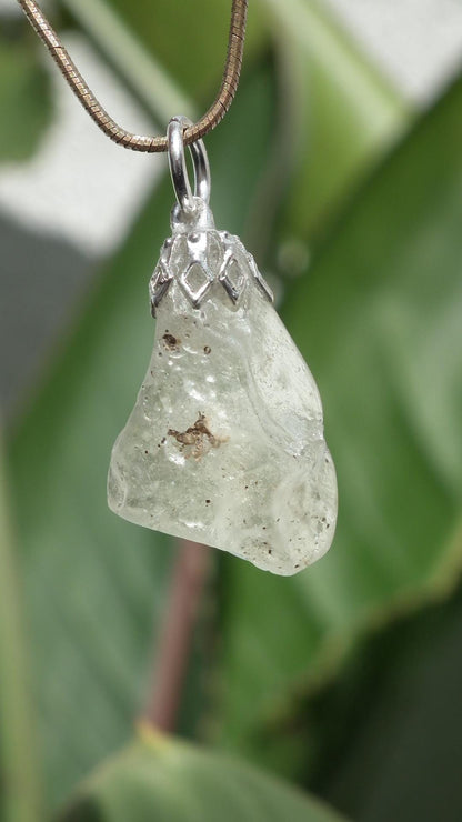 Genuine libyan desert glass pendant