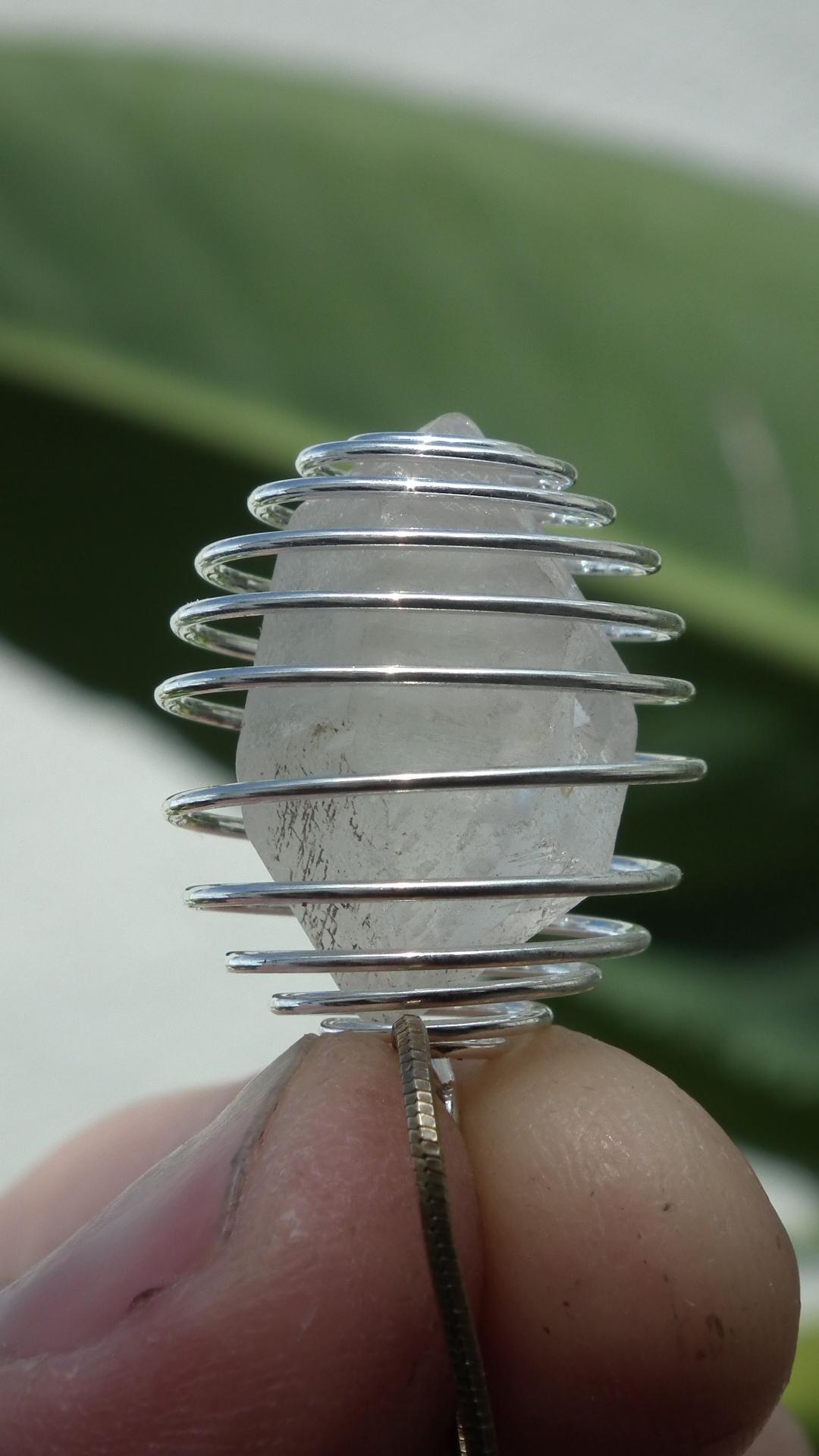 herkimer diamond pendant