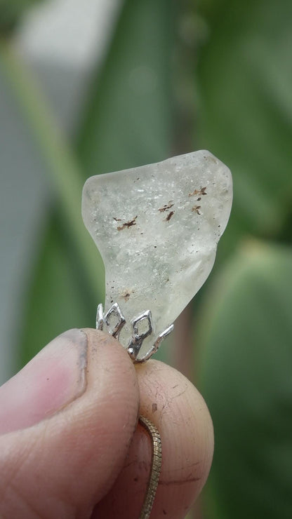 Genuine libyan desert glass pendant