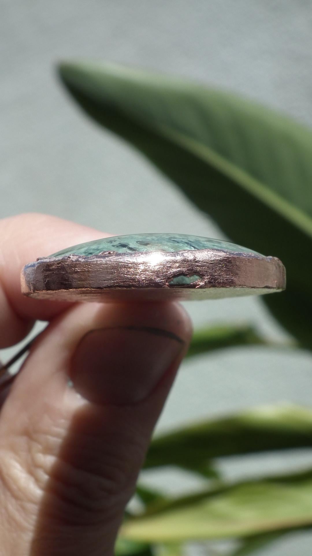 Electroformed copper Kambaba jasper pendant