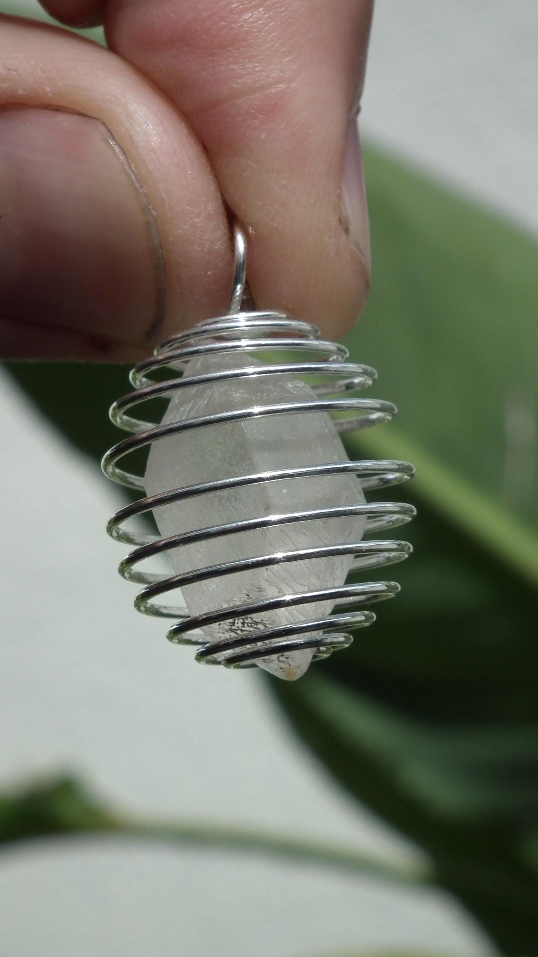 herkimer diamond pendant