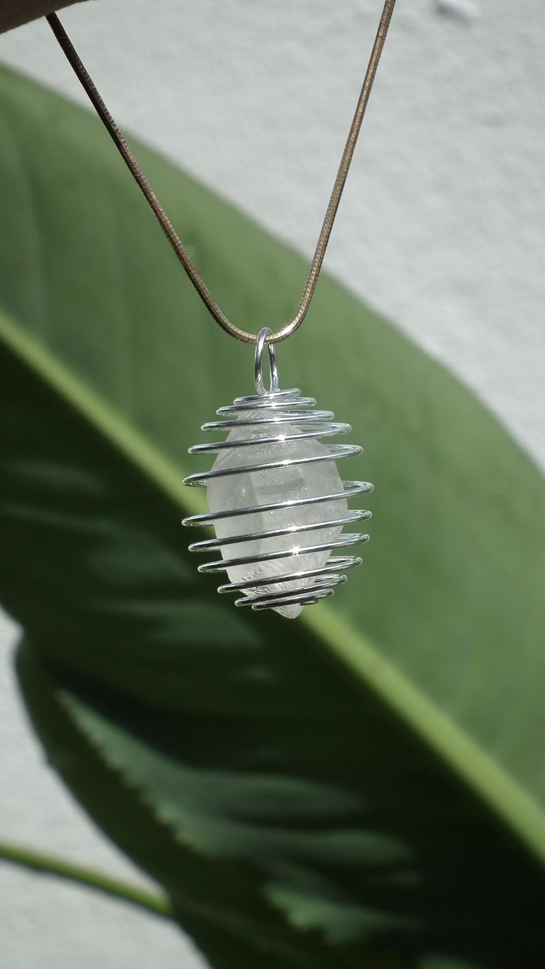 herkimer diamond pendant