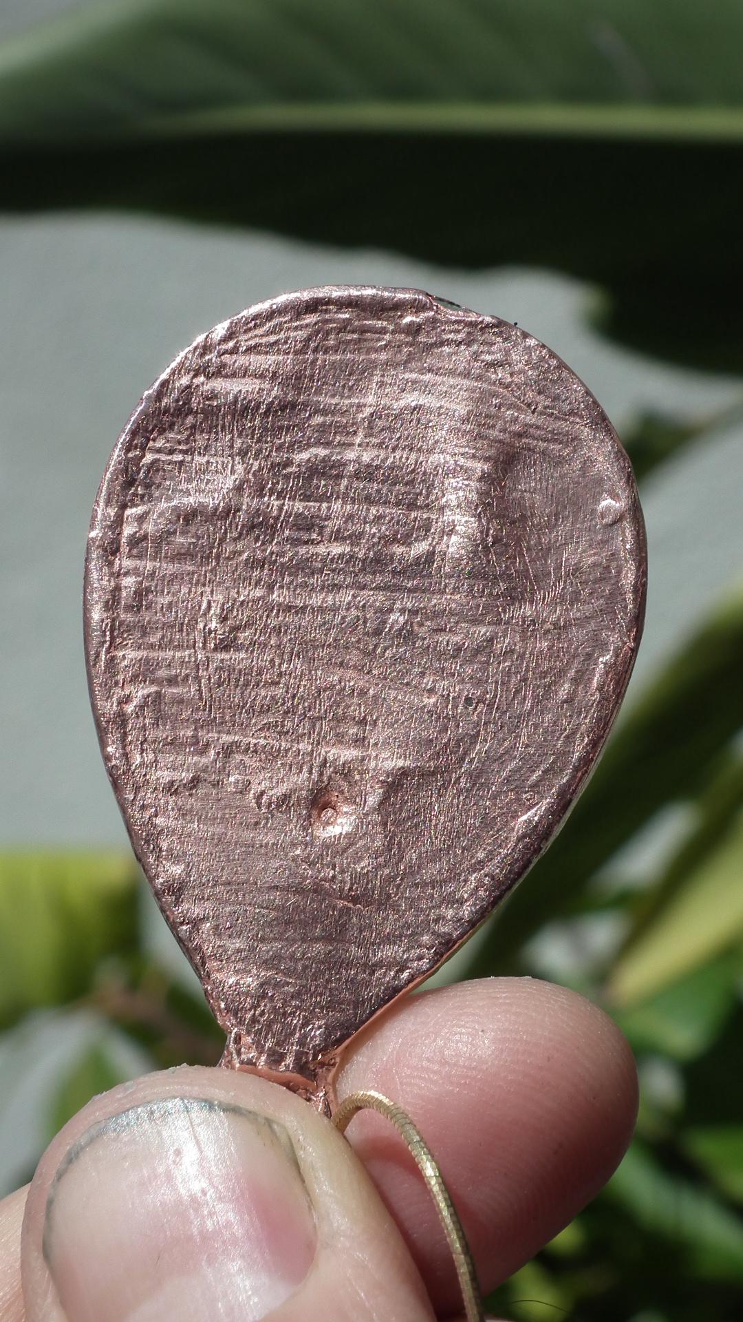Electroformed copper Kambaba jasper pendant