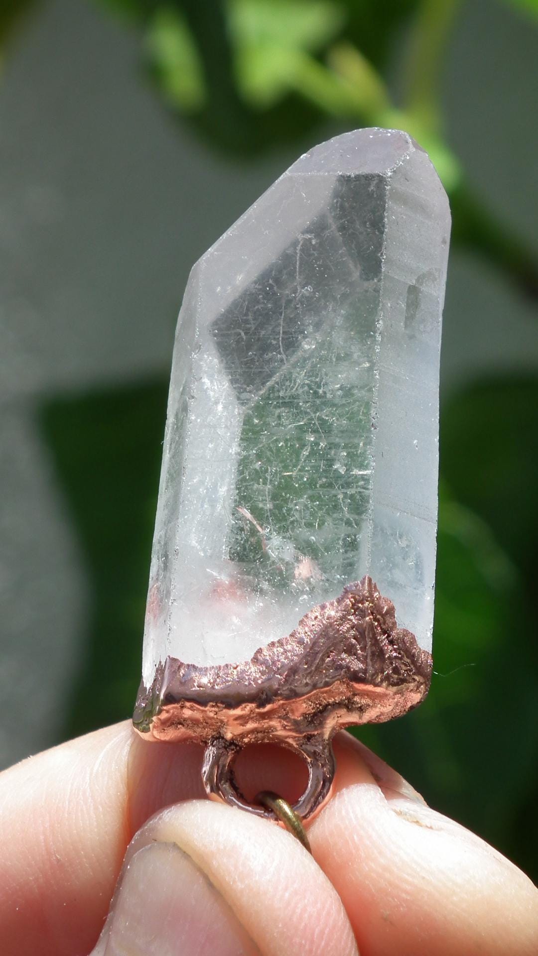 Electroformed Copper Crystal necklace // Crystal jewelry