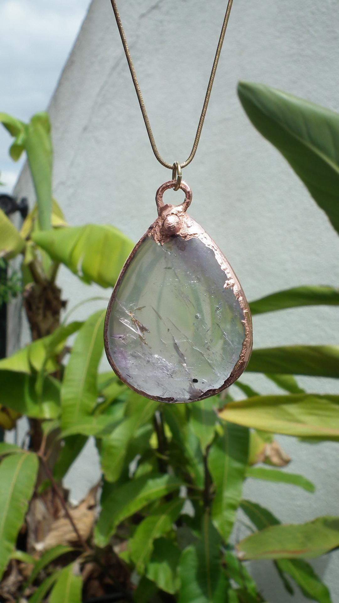 Electroformed copper Ametrine pendant