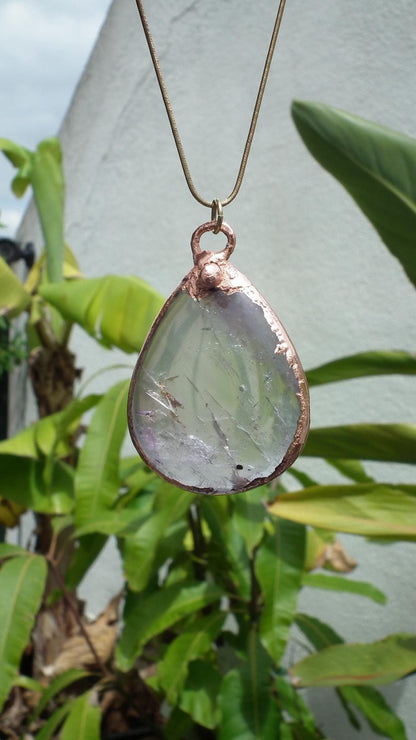 Electroformed copper Ametrine pendant