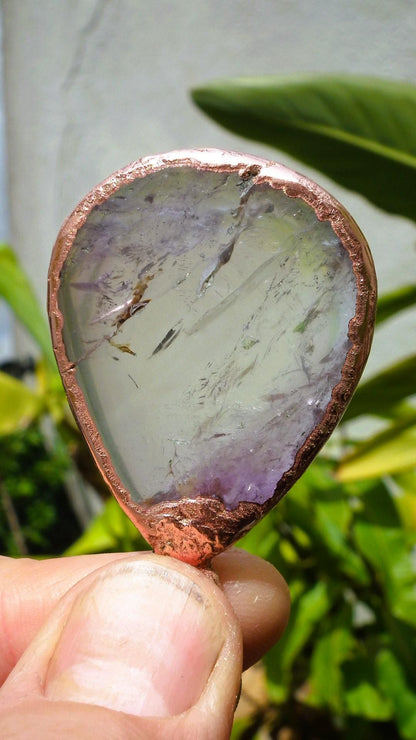 Electroformed copper Ametrine pendant
