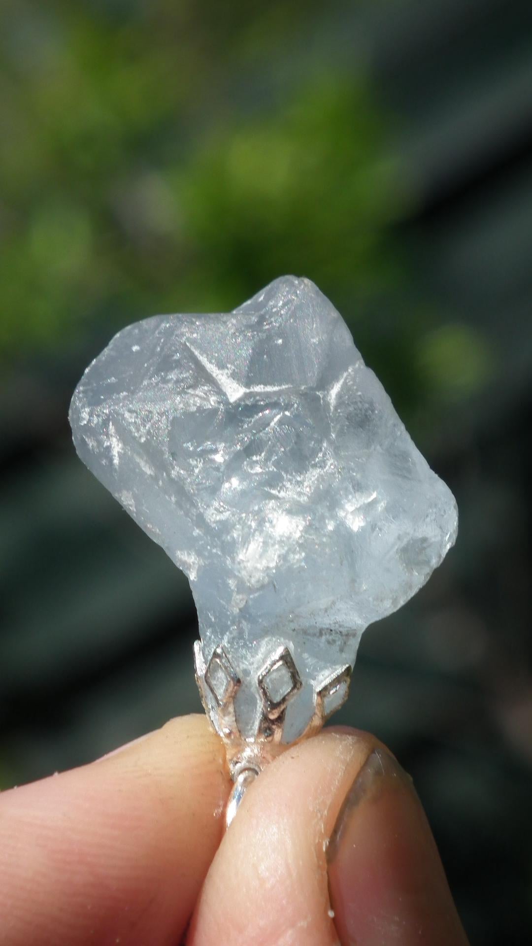 Celestite necklace / Celestite crystal / Blue celestite