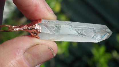 Electroformed Copper Crystal necklace // Crystal jewelry