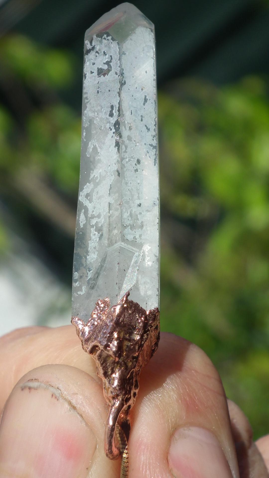 Electroformed Copper Crystal necklace // Crystal jewelry