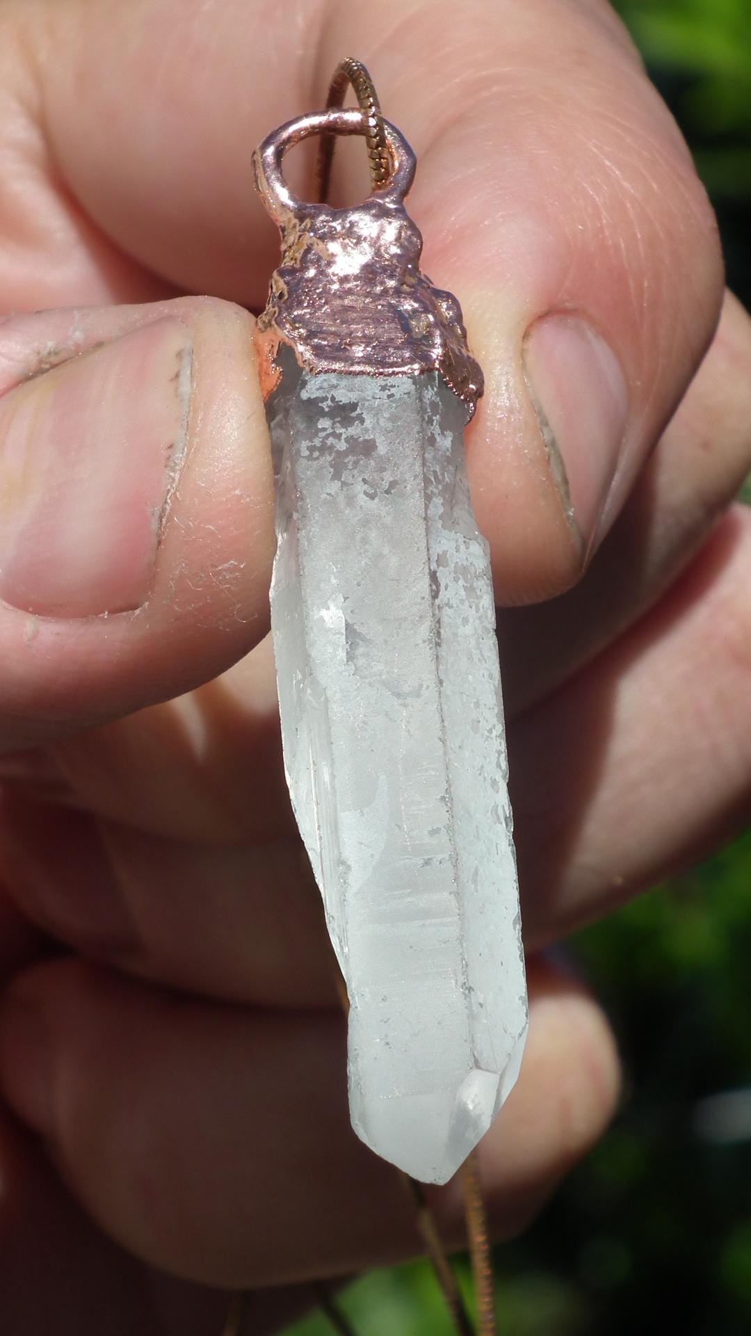 Electroformed Copper Crystal necklace // Crystal jewelry