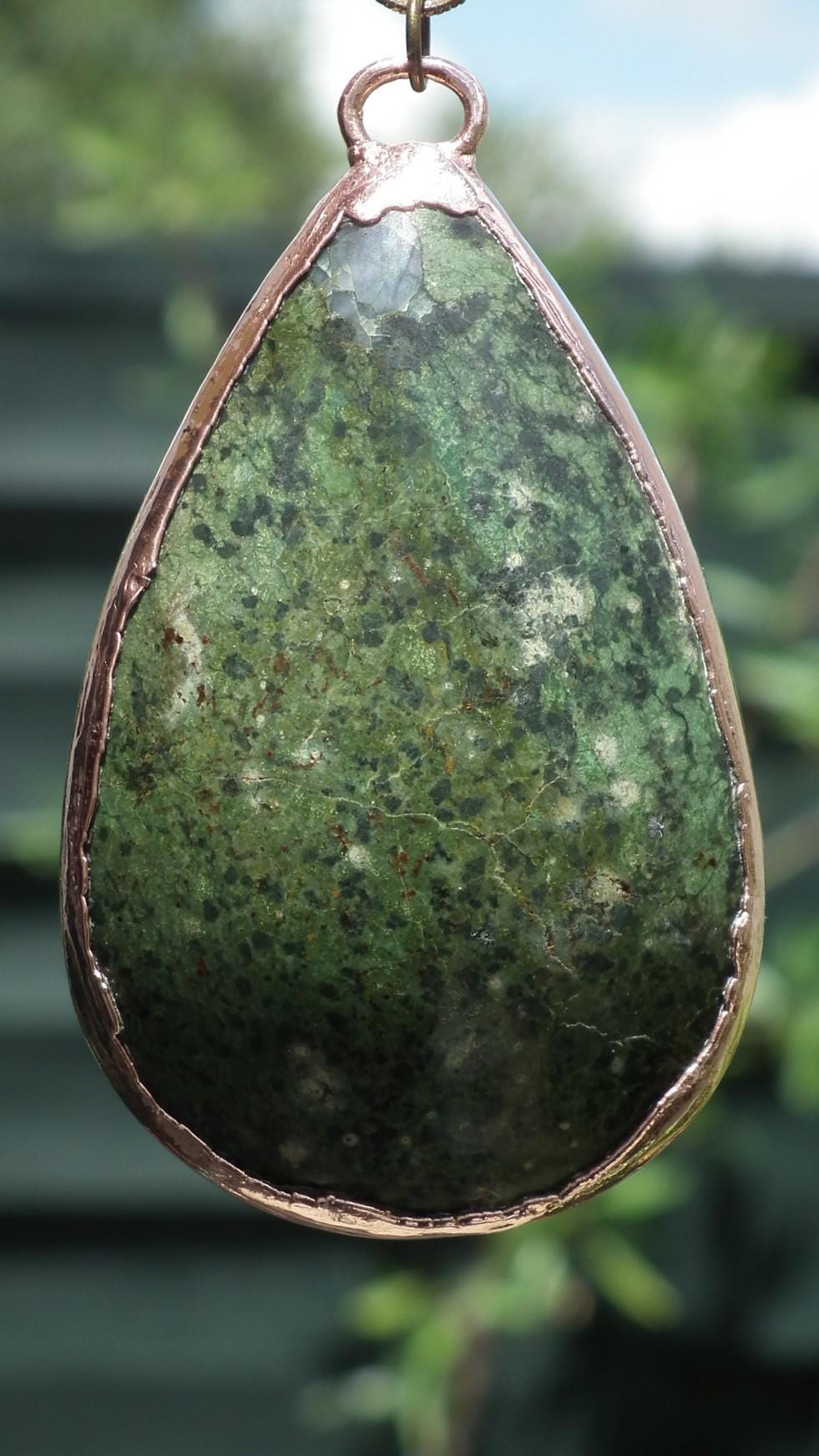 Turquoise necklace // Electroformed Copper // Turquoise jewelry // Free Copper Chain!