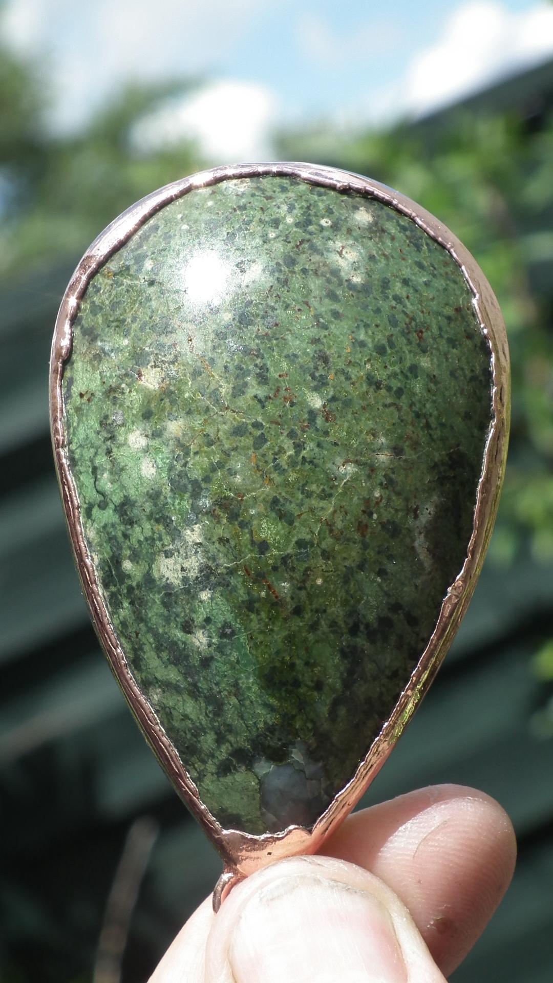 Turquoise necklace // Electroformed Copper // Turquoise jewelry // Free Copper Chain!