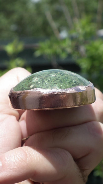 Turquoise necklace // Electroformed Copper // Turquoise jewelry // Free Copper Chain!