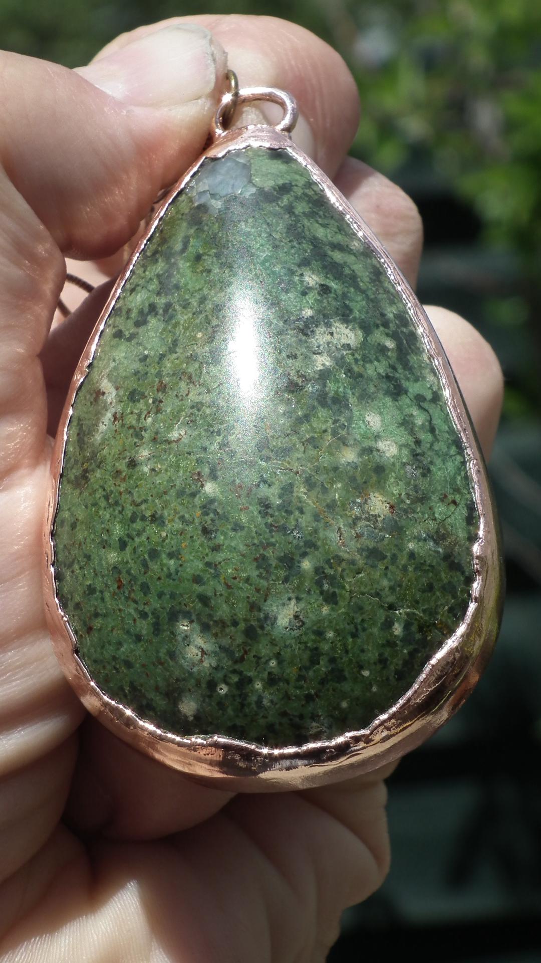 Turquoise necklace // Electroformed Copper // Turquoise jewelry // Free Copper Chain!