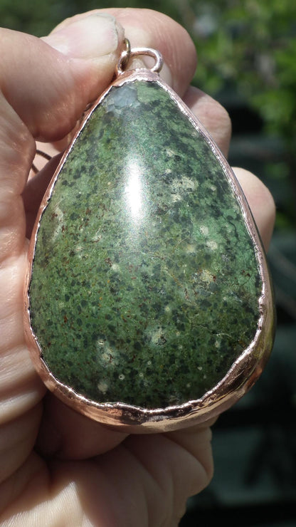 Turquoise necklace // Electroformed Copper // Turquoise jewelry // Free Copper Chain!