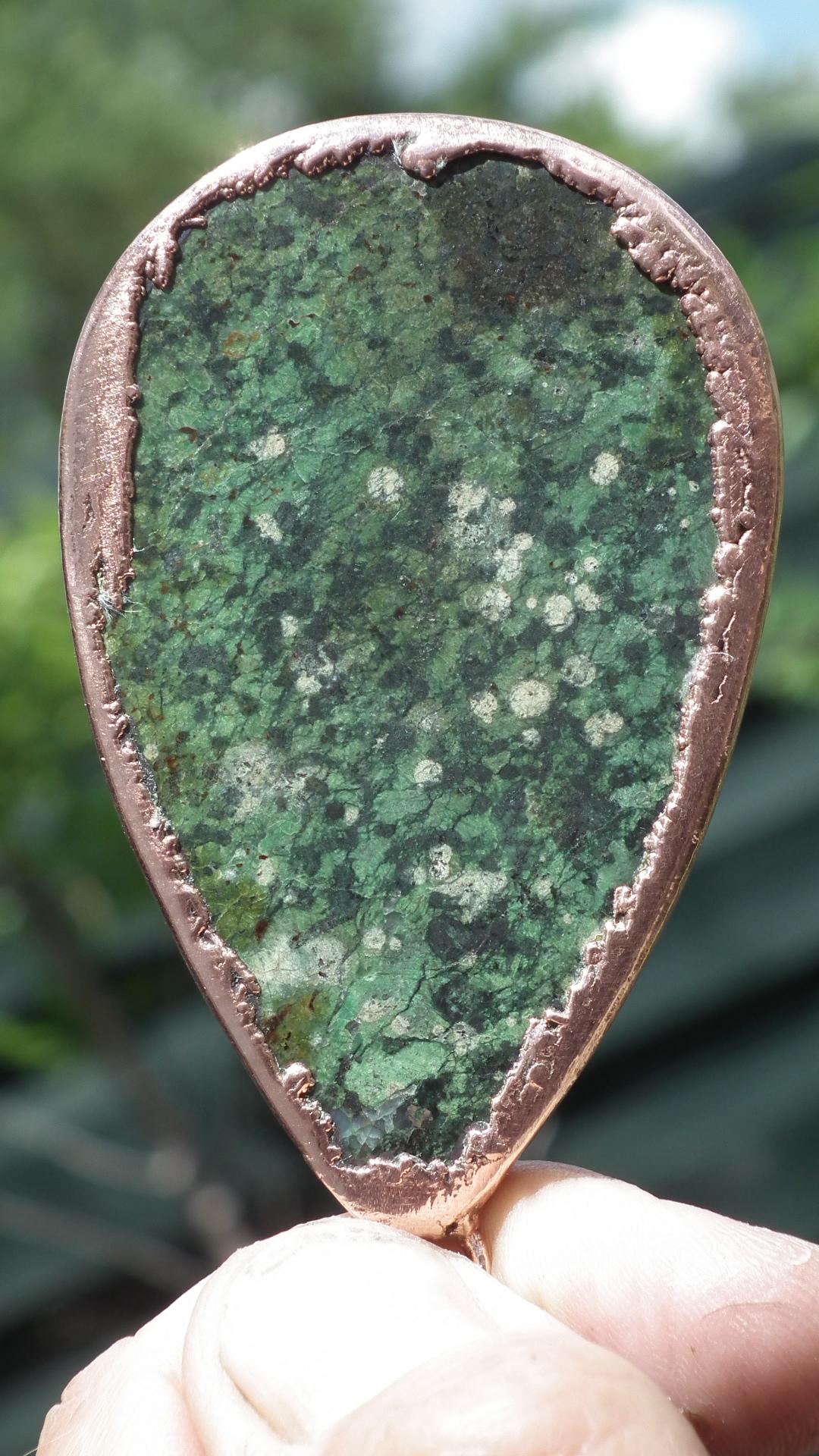 Turquoise necklace // Electroformed Copper // Turquoise jewelry // Free Copper Chain!