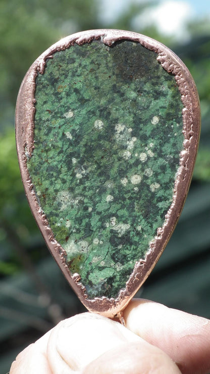 Turquoise necklace // Electroformed Copper // Turquoise jewelry // Free Copper Chain!