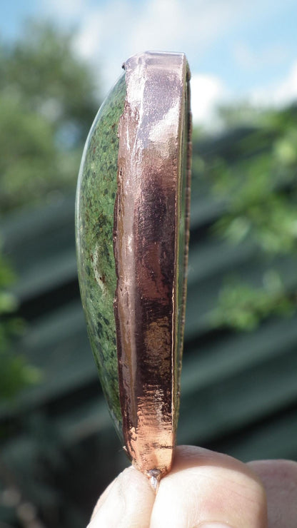 Turquoise necklace // Electroformed Copper // Turquoise jewelry // Free Copper Chain!