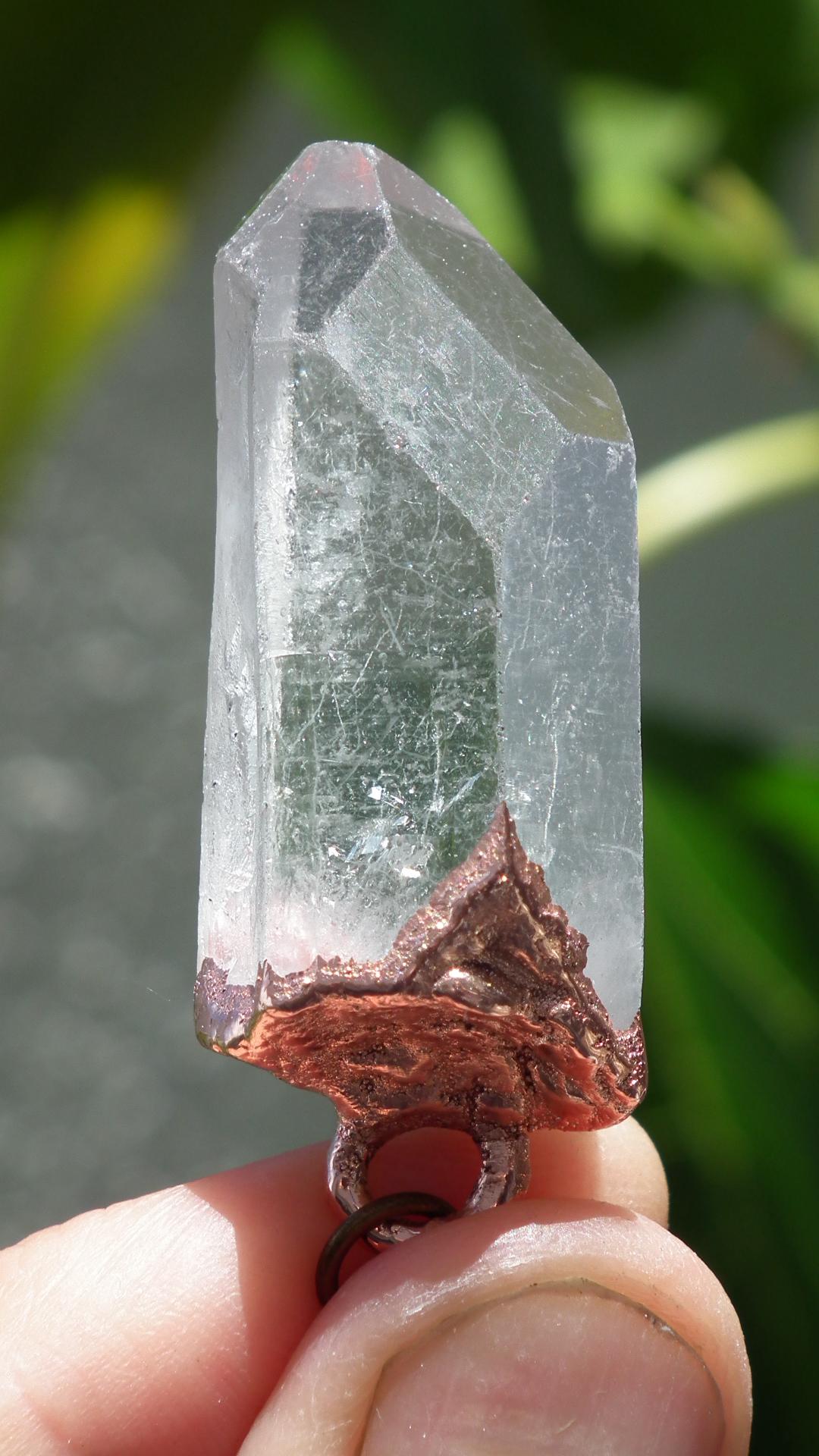 Electroformed Copper Crystal necklace // Crystal jewelry