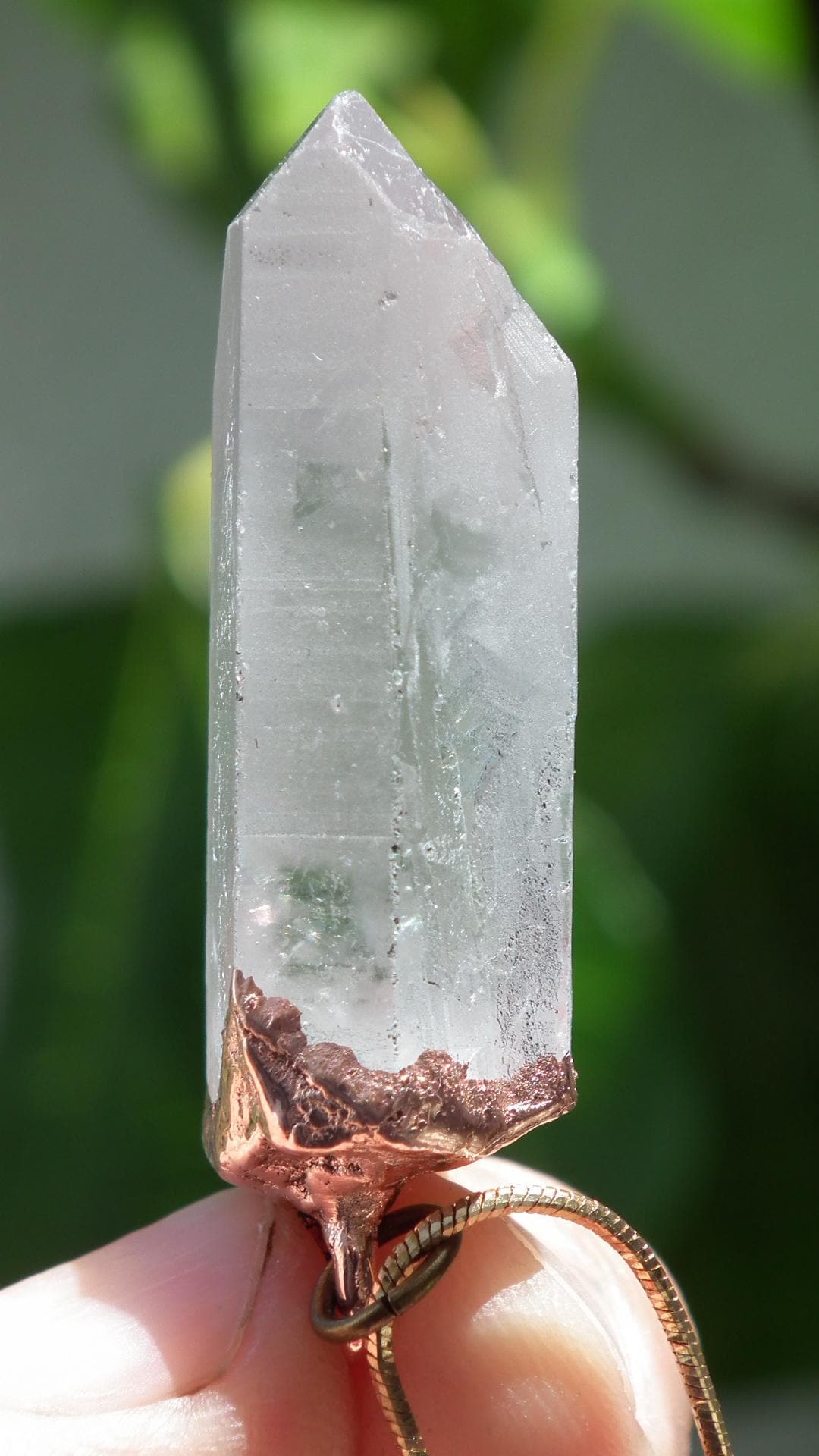 Electroformed Copper Crystal necklace // Crystal jewelry