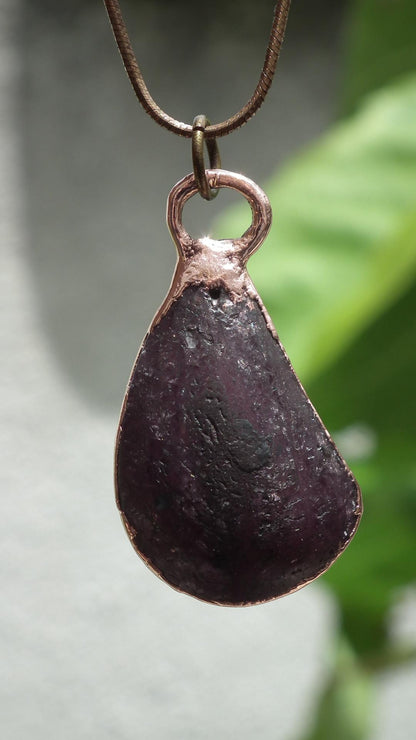 Ruby pendant Electroformed Copper
