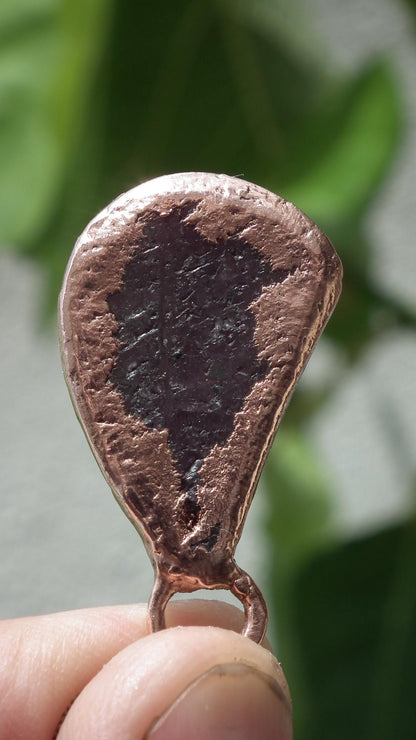 Ruby pendant Electroformed Copper