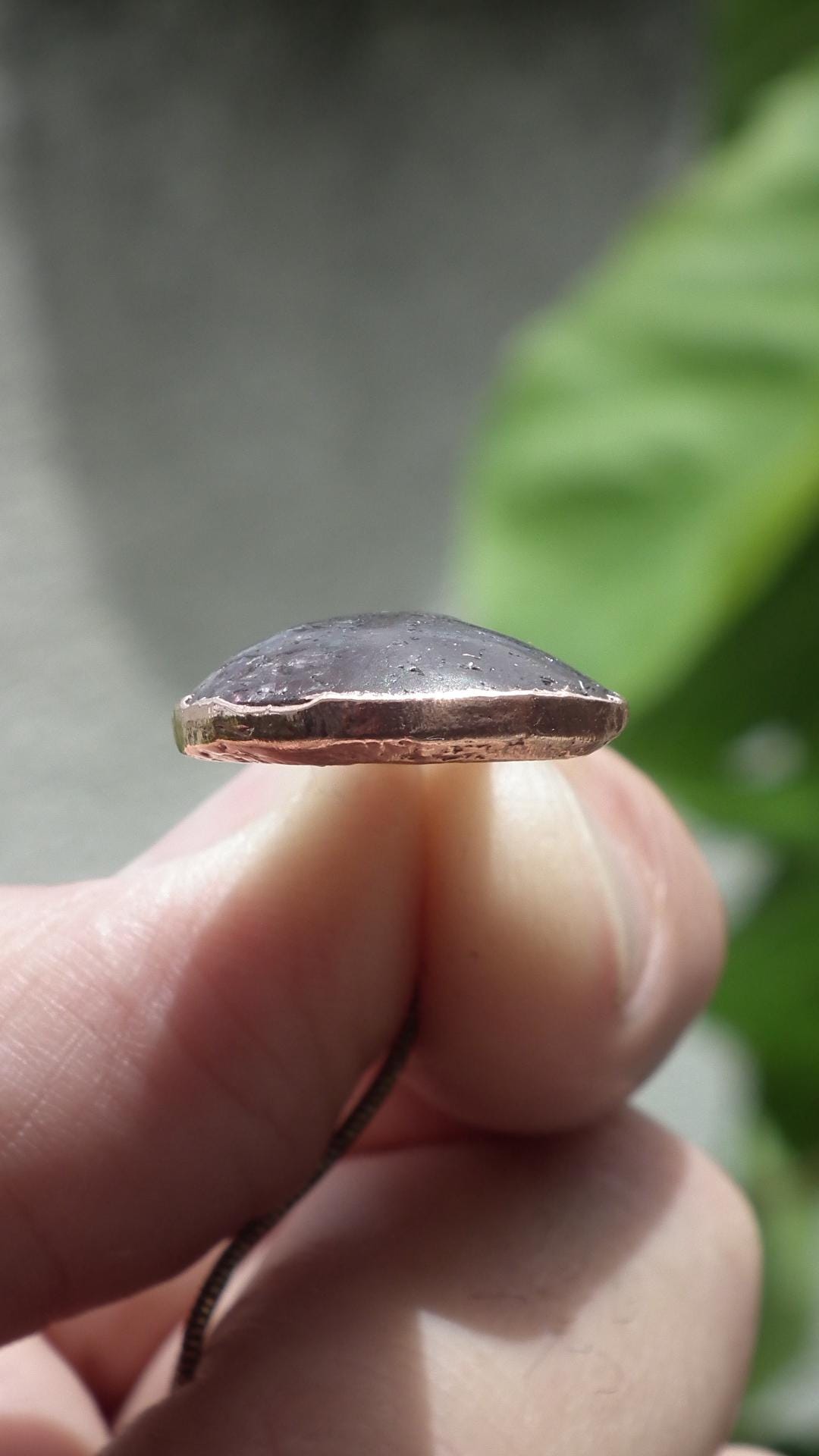 Ruby pendant Electroformed Copper