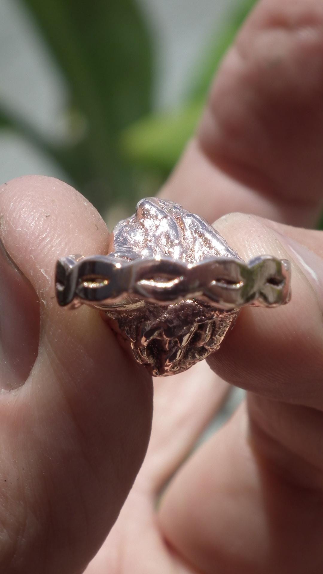 Electroformed Copper Herkimer diamond ring
