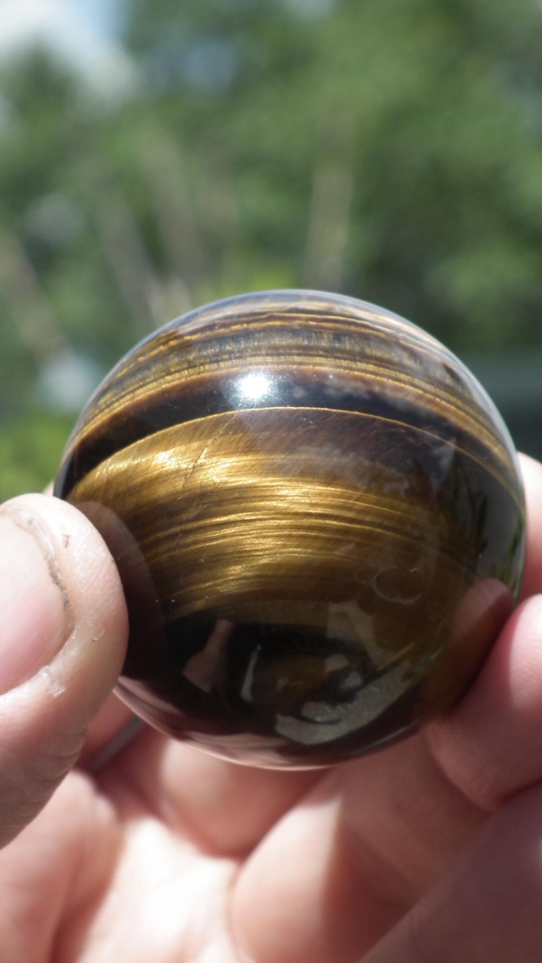 Tiger eye sphere // Tiger eye crystal //49mm Tiger eye sphere