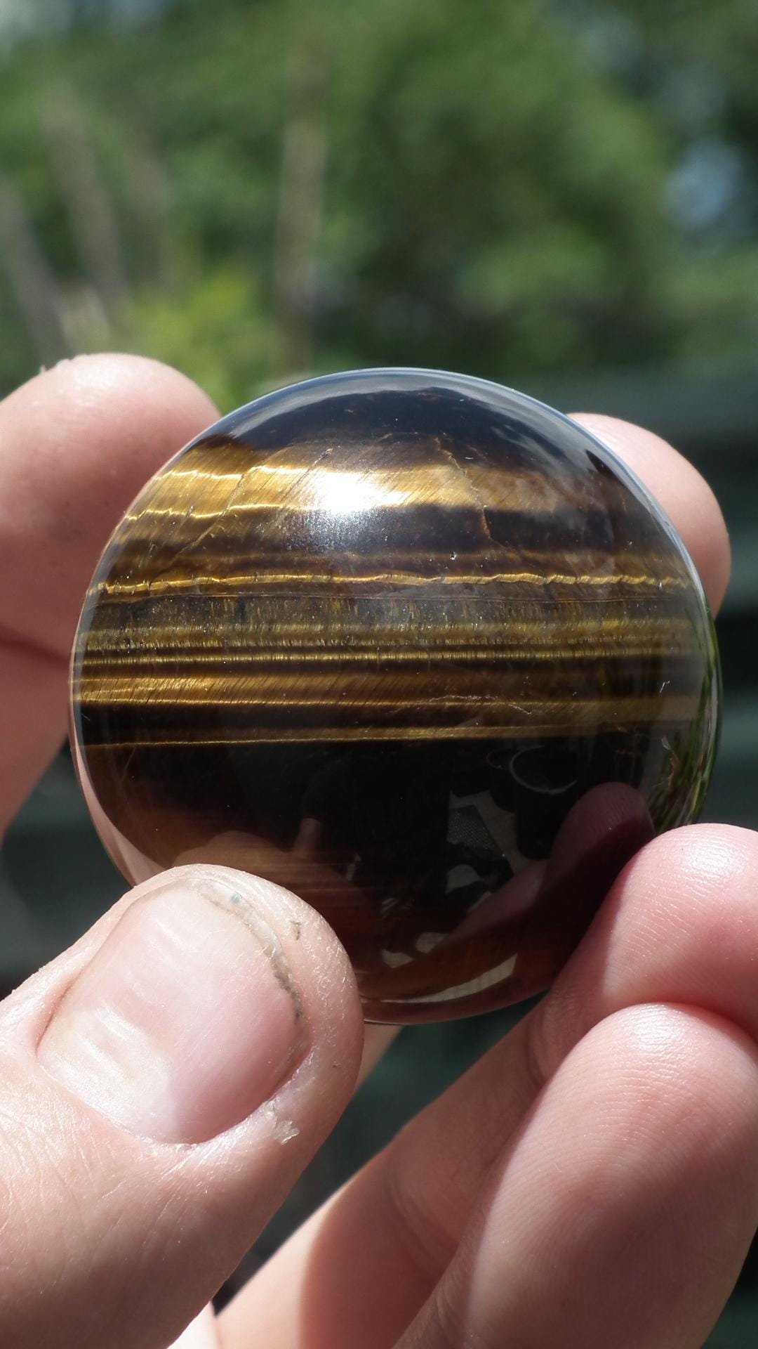 Tiger eye sphere // Tiger eye crystal //49mm Tiger eye sphere