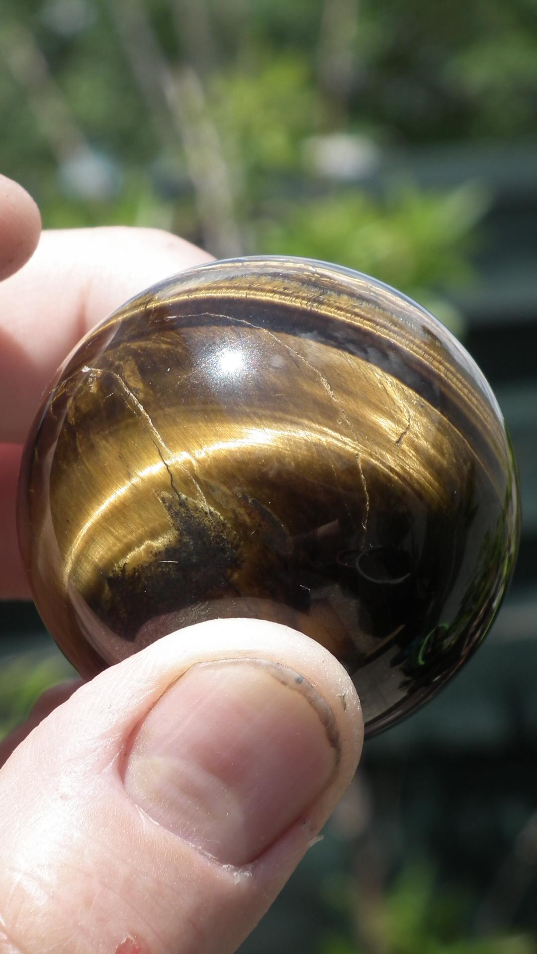 Tiger eye sphere // Tiger eye crystal //49mm Tiger eye sphere