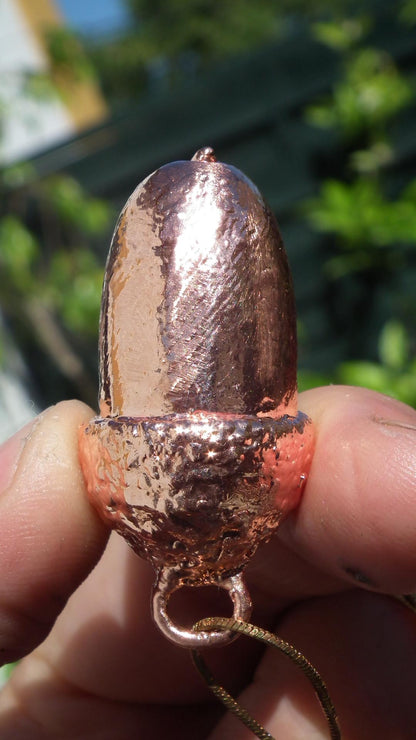 Electroformed copper Acorn pendant