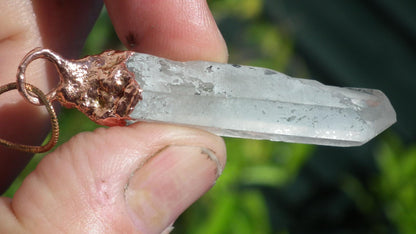 Electroformed Copper Crystal necklace // Crystal jewelry