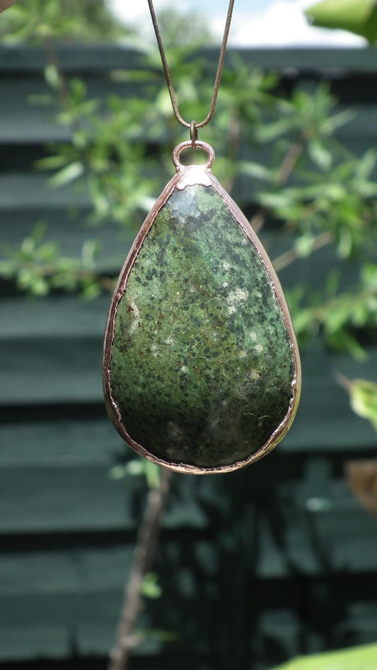 Turquoise necklace // Electroformed Copper // Turquoise jewelry // Free Copper Chain!