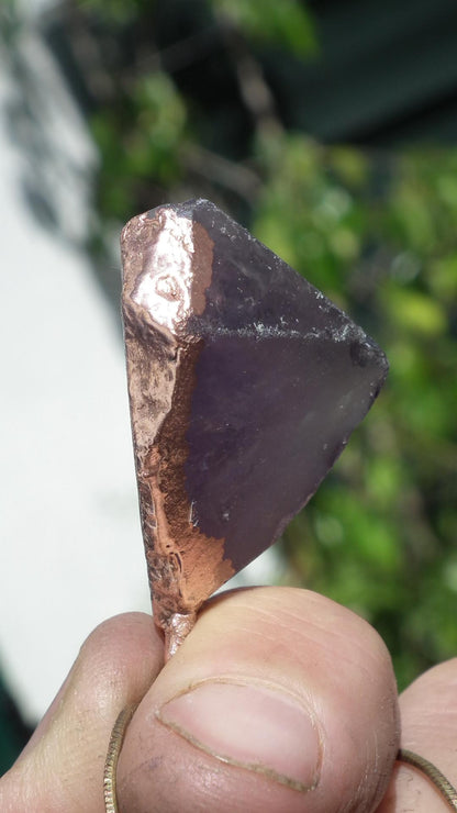 Electroformed copper Ametrine pendant // Ametrine crystal