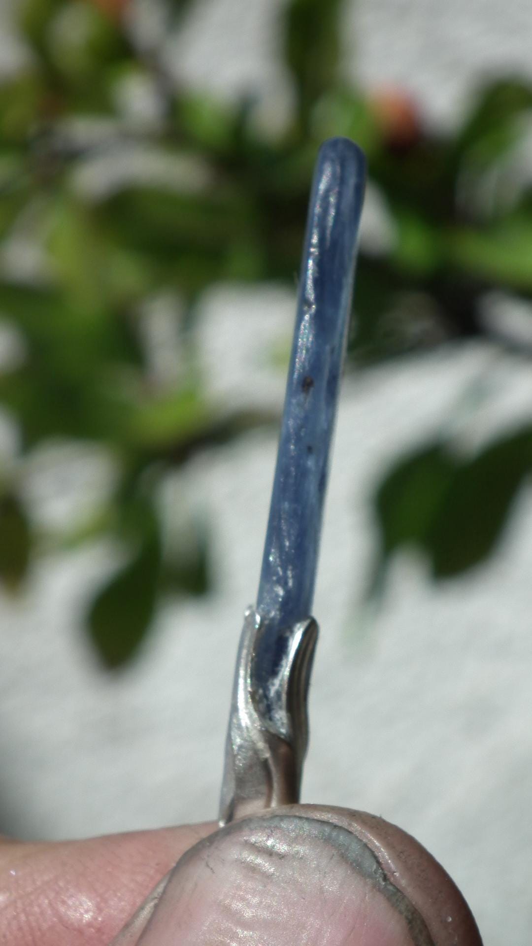 Blue kyanite pendant