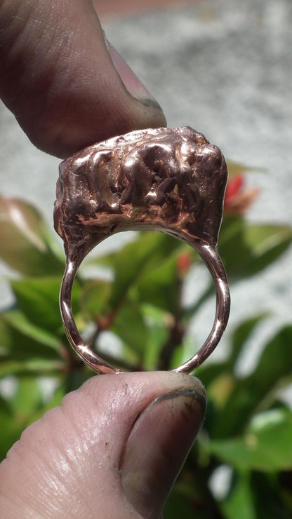 Black tourmaline ring / Copper ring