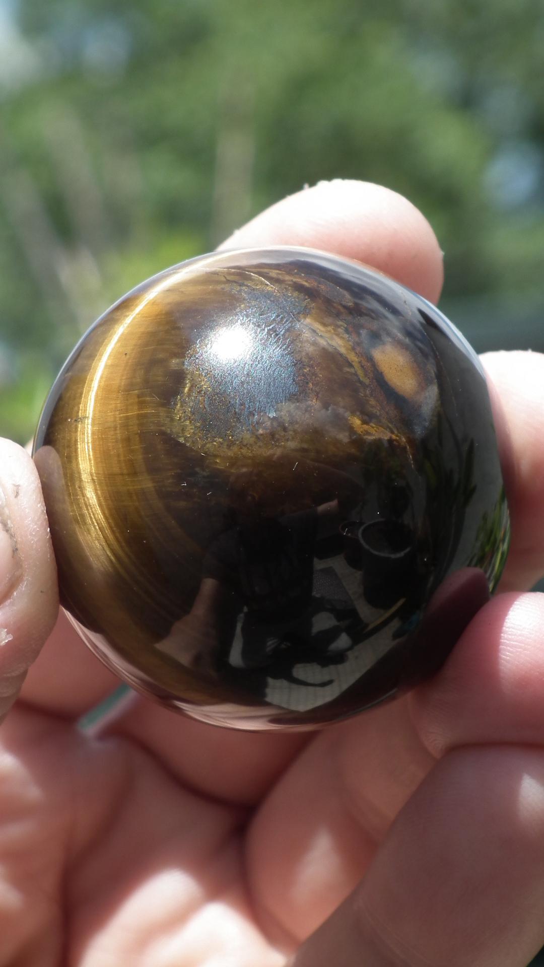 Tiger eye sphere // Tiger eye crystal //49mm Tiger eye sphere