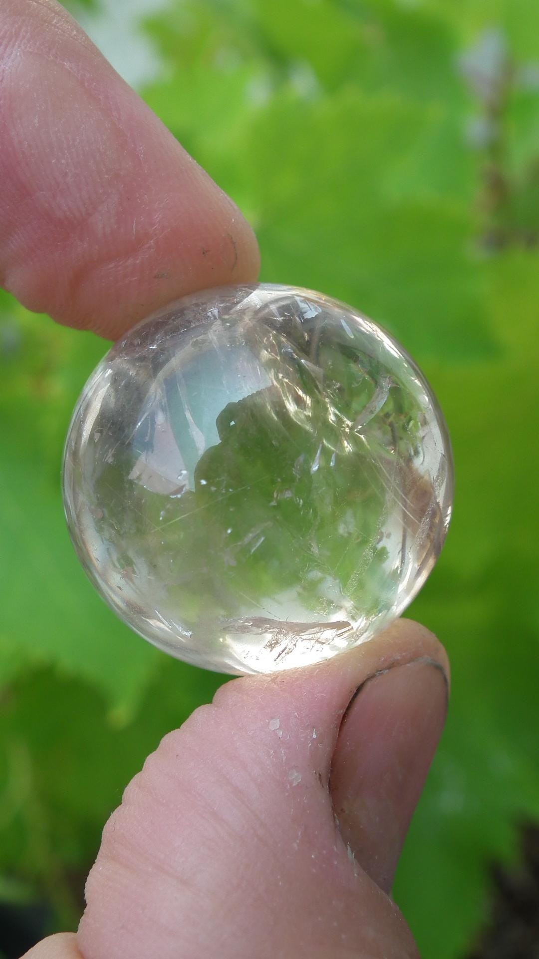 28mm Gold rutile sphere, Top quality rutilated quartz sphere