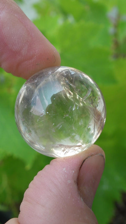 28mm Gold rutile sphere, Top quality rutilated quartz sphere
