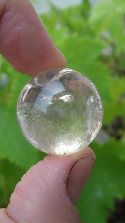 28mm Gold rutile sphere, Top quality rutilated quartz sphere
