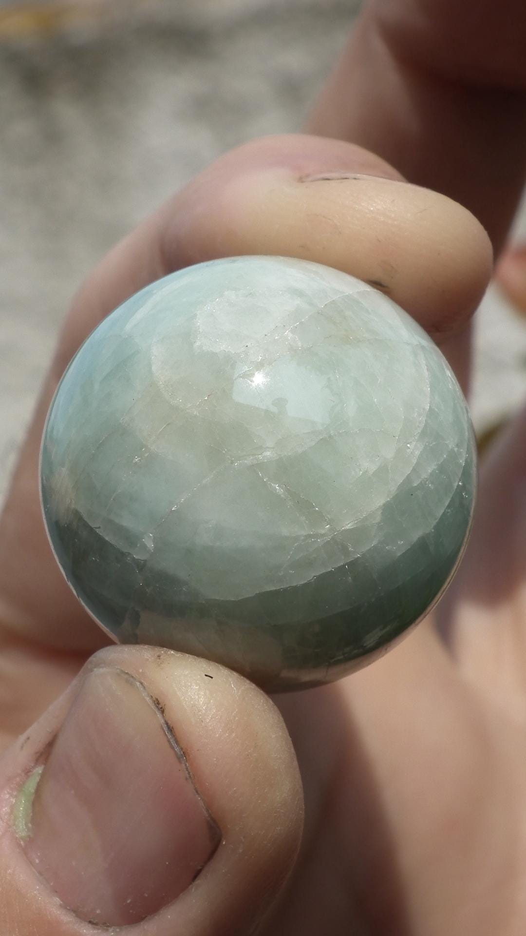 Auamarine sphere // Crystal sphere