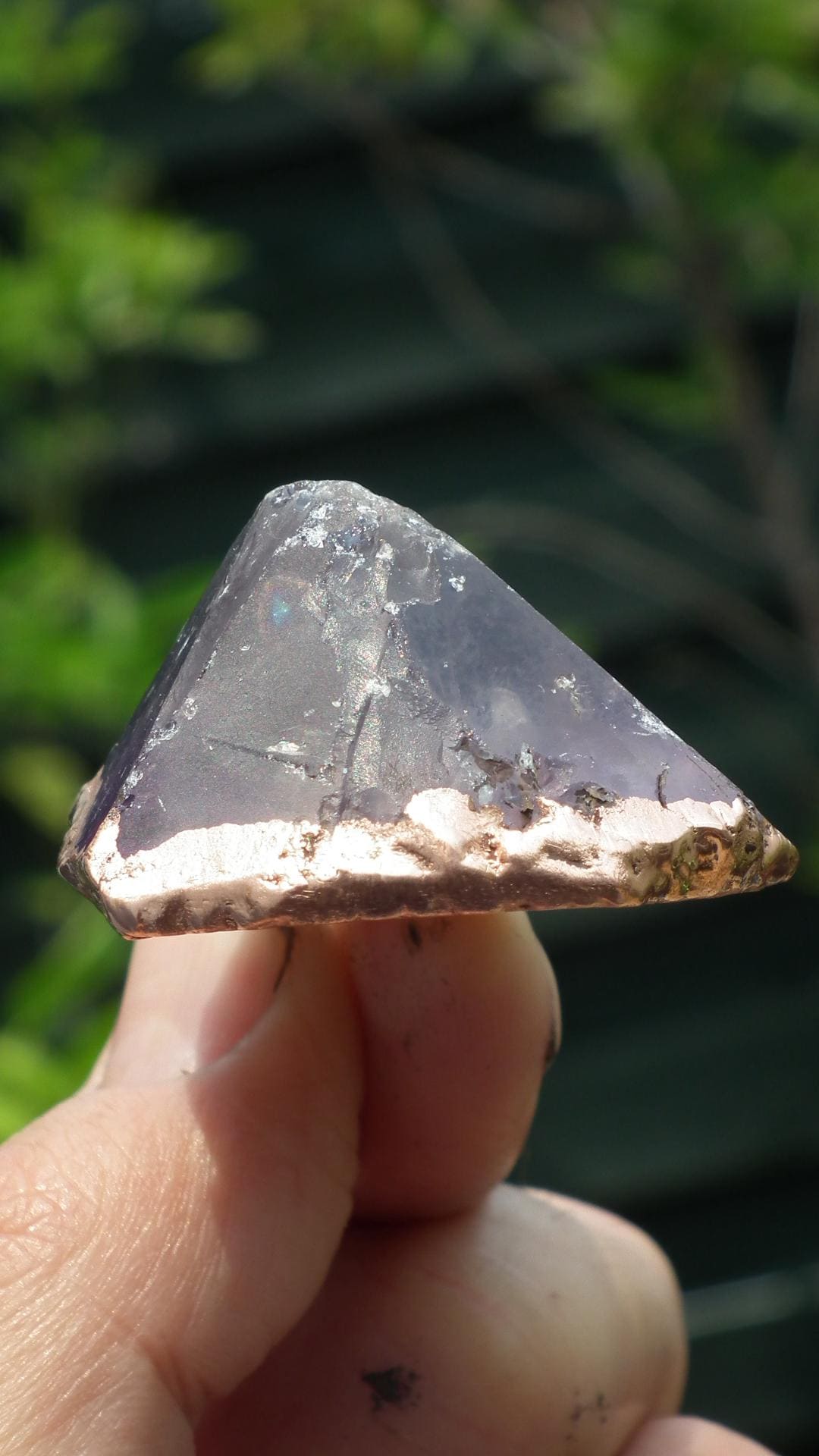 Electroformed copper Ametrine pendant // Ametrine crystal