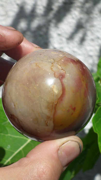 Polychrome jasper sphere